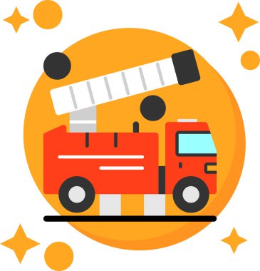 vektör itfaiye aracı simgesi