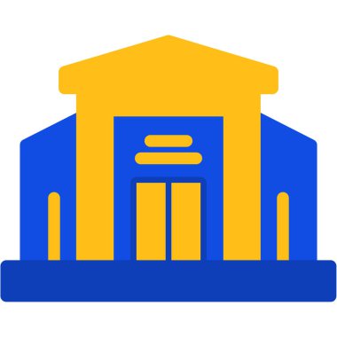 Bina. Web simgesi basit illüstrasyon