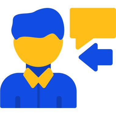 Konuş. Web simgesi basit illüstrasyon