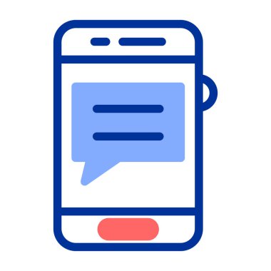 İleti, ileti düz tasarım simgesi