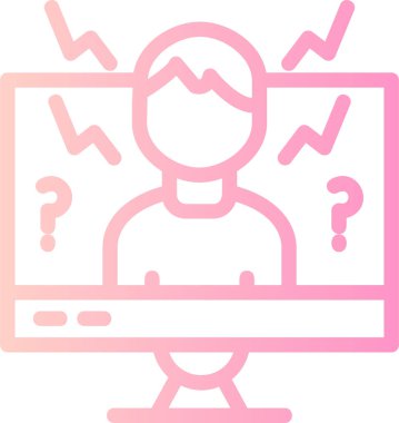 İnternette. Web simgesi basit illüstrasyon