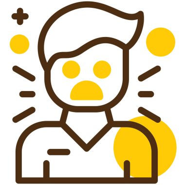 Fikir simgesi olan insan, vektör illüstrasyon tasarımı