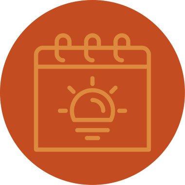 Takvim simgesinin vektör illüstrasyonu