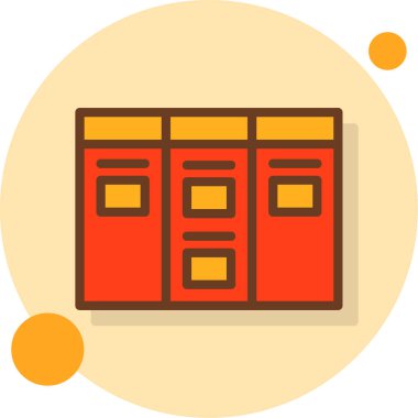 Dolap. Web simgesi basit illüstrasyon