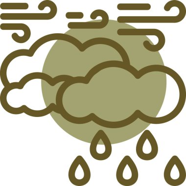Bulut yağmuru simgesi - özet biçimi