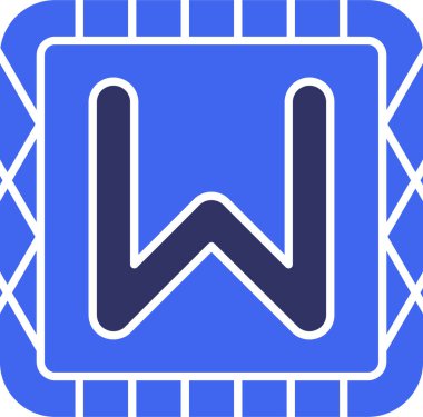 Bir w harfinin vektör illüstrasyonu