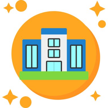 Otel binası. Basit simge