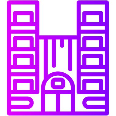 kapı simgesi vektör illüstrasyonu