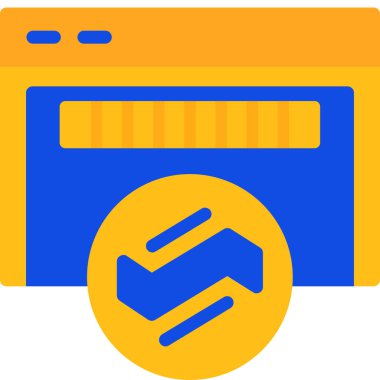 Web simgesi, silo teknoloji simgesinin vektör illüstrasyonu