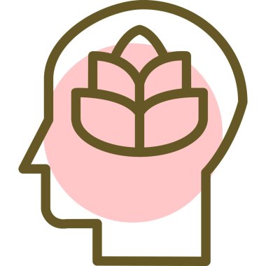 beyin ikonu vektör illüstrasyonu