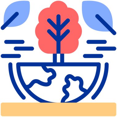 Küresel ısınma ikonu. vektör illüstrasyonu