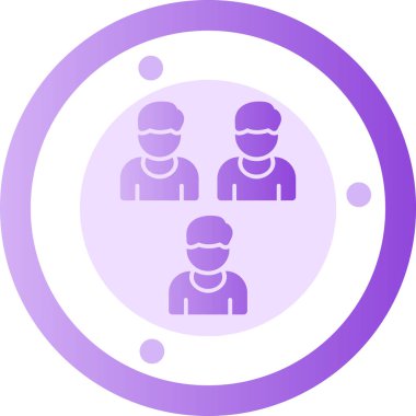 Bir grup insan simgesinin vektör çizimi