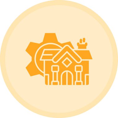 Moda Biçimli Ev Simgesi İzole Arkaplan