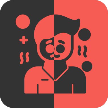 Kırmızı eşarplı ve sigaralı bir adamın vektör çizimi