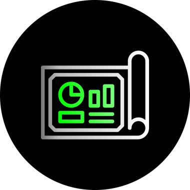 Bilgisayar monitörünün modern bir simgesinin vektör çizimi