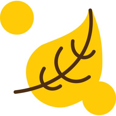 sonbahar yaprak ikonu vektör illüstrasyonu