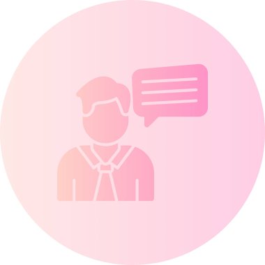 Konuş. Web simgesi basit illüstrasyon