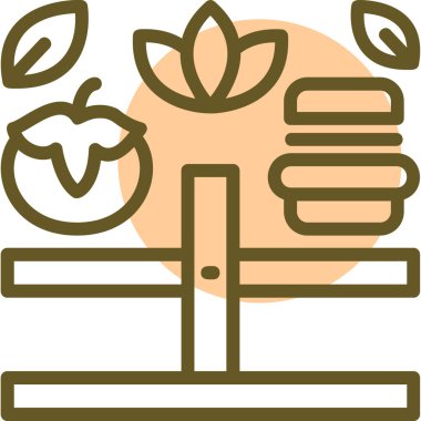 Gıda simgesinin vektör illüstrasyonu