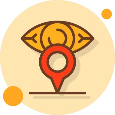 pusula konumu haritası simgesi - taslak biçimi