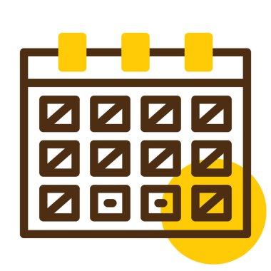 Takvim tarihi simgesi ana hatları vektörü. takvim zamanlaması