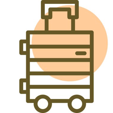 bagaj. Web simgesi basit illüstrasyon