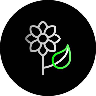 Çiçekli çiçek projesinde vektör çiçek simgesi