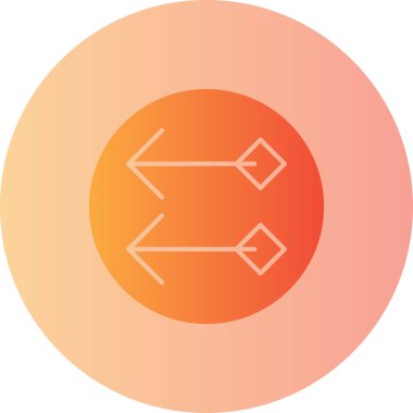 Modern bir ok simgesinin vektör illüstrasyonu