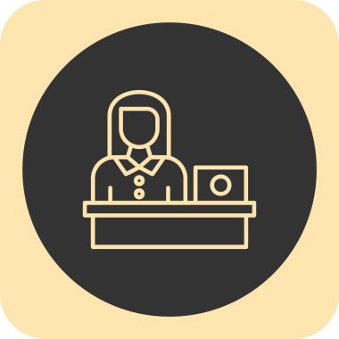 doktor düz simge, vektör illüstrasyonu, kişi