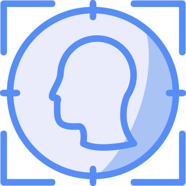 baş profil simgesi, vektör illüstrasyonu