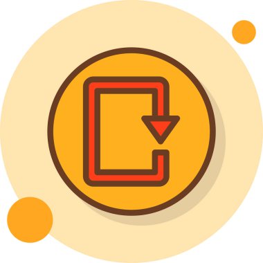 ok yönü aşağı simge ile doldurulmuş dış hat biçimi