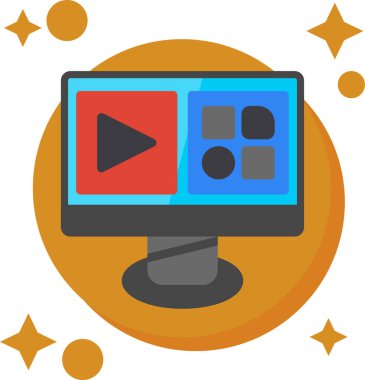 film video simgesi, vektör illüstrasyonu