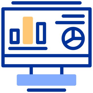 İş analizi. Web simgesi vektör illüstrasyonu