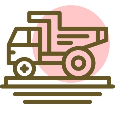 Kamyon. Web simgesi basit illüstrasyon