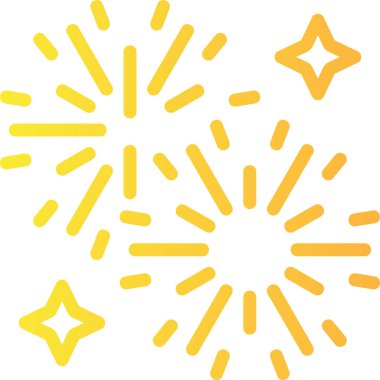 Havai fişek patlama simgesi ana hatlarıyla