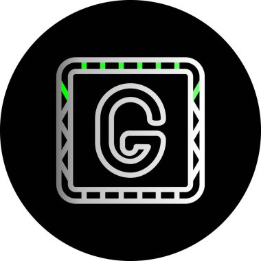 Tek harfli c 'nin vektör illüstrasyonu