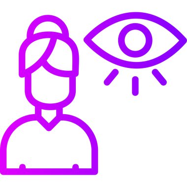 Vizyon. Web simgesi basit tasarım