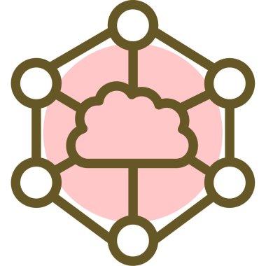 bulut hesaplama simgesi modern, vektör illüstrasyonu