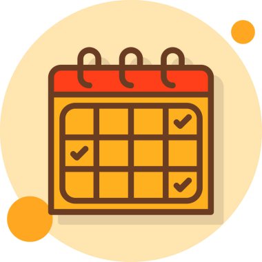 Takvim simgesi vektör illüstrasyonu