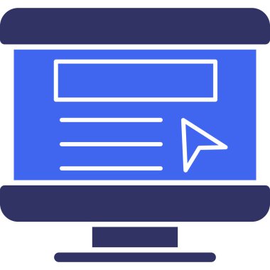 bilgisayar ekranı simgesi, vektör illüstrasyonu