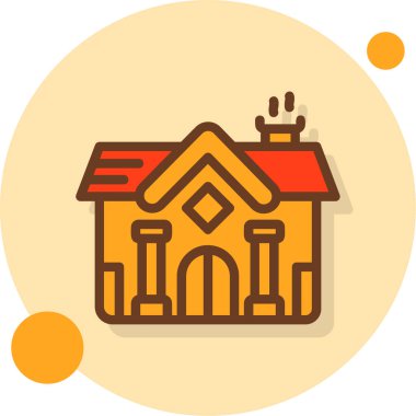 Bina. Web simgesi basit illüstrasyon