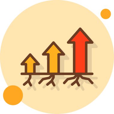 Büyüme simge vektör çizim