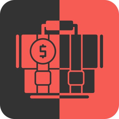 para çantası simgesi, vektör illüstrasyonu