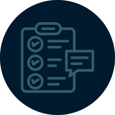 soyut arkaplanda izole edilmiş liste simgesi