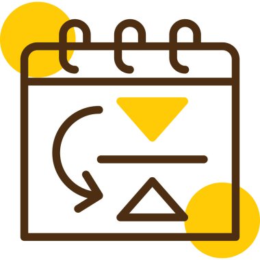 Bir takvim simgesinin vektör illüstrasyonu