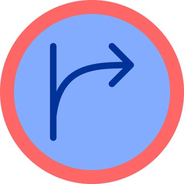 Sol yön ok simgesi ile doldurulmuş dış hat biçimi