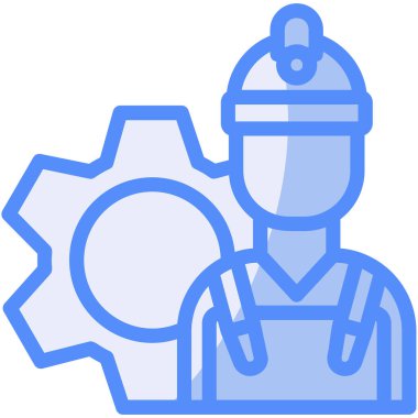 Mühendis. Web simgesi basit illüstrasyon