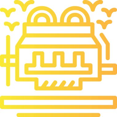 Bir fabrika simgesinin vektör illüstrasyonu