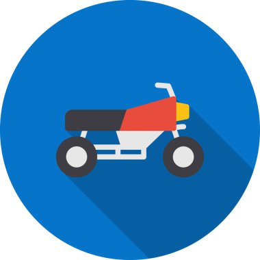 motosiklet düz vektör simgesi