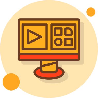 video. Web simgesi basit illüstrasyon