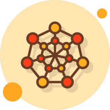 Molekül simgesi, vektör çizimi